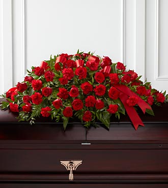 SYMP4465 Premium Casket Spray 48 Roses